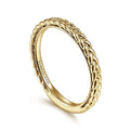 Gabriel & Co. LR4910CY4JJJ 14K Yellow Gold Braided Stackable Ring