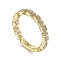 Gabriel & Co. LR4912Y45JJ 14K Yellow Gold Geometric Diamond Stackable Ring