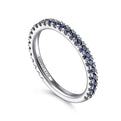 Gabriel & Co. LR50889W4JSA 14K White Gold Sapphire Stackable Ring