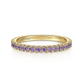 Gabriel & Co. LR50889Y4JAM 14K Yellow Gold Amethyst Stackable Ring