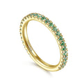 Gabriel & Co. LR50889Y4JEA 14K Yellow Gold Emerald Stacklable Ring