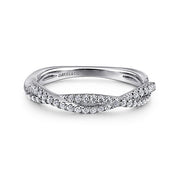 Gabriel & Co. LR51099W45JJ 14K White Gold Twisted Diamond Ring