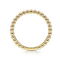 Gabriel & Co. LR51172Y4JJJ 14K Yellow Gold Bujukan Beaded Stackable Ring