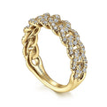 Gabriel & Co. LR51181Y45JJ 14K Yellow Gold Chain Link Stackable Diamond Ring