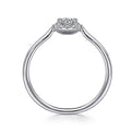 Gabriel & Co. LR51264W45JJ 14K White Gold Diamond Halo Promise Ring