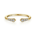 Gabriel & Co. LR51284Y45JJ 14K Yellow Gold Split Diamond Stackable Ring