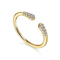 Gabriel & Co. LR51284Y45JJ 14K Yellow Gold Split Diamond Stackable Ring