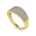 Gabriel & Co. LR51342Y45JJ 14K Yellow Gold Curved Pavé Diamond Ring