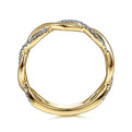 Gabriel & Co. LR51482Y45JJ 14K Yellow Gold Twisted Diamond Stackable Ring