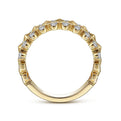 Gabriel & Co. LR51546Y45JJ 14K Yellow Gold Geometric Diamond Station Grommet Ring