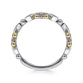 Gabriel & Co. LR51612M45JJ 14K Yellow-White Gold Beaded Diamond Stackable Ring