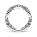 Gabriel & Co. LR51655W45JJ 14K White Gold Wide Open Diamond Square Ring