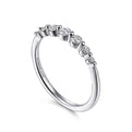 Gabriel & Co. LR51740W45JJ 14K White Gold Single Prong Diamond Ring