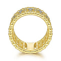 Gabriel & Co. LR51743Y45JJ 14K Yellow Gold Wide Bujukan Ball and Diamond Statement Ring