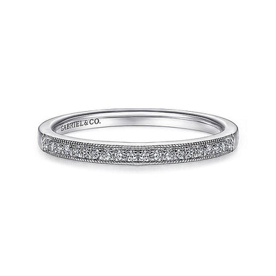 Gabriel & Co. LR51751W45JJ 14K White Gold Diamond Stackable Ring