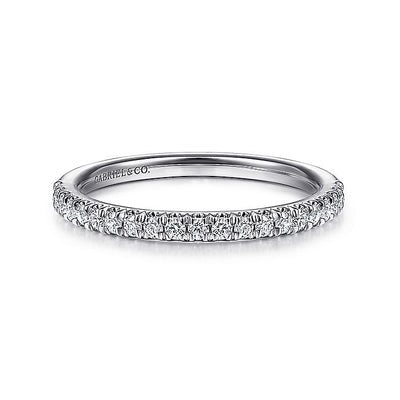 Gabriel & Co. LR51756W45JJ 14K White Gold Diamond Stackable Ring