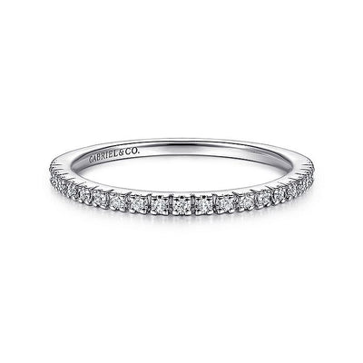 Gabriel & Co. LR51757W45JJ 14K White Gold Diamond Stackable Ring