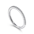 Gabriel & Co. LR51757W45JJ 14K White Gold Diamond Stackable Ring