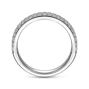 Gabriel & Co. LR51758W45JJ 14K White Gold Diamond Pavé Band