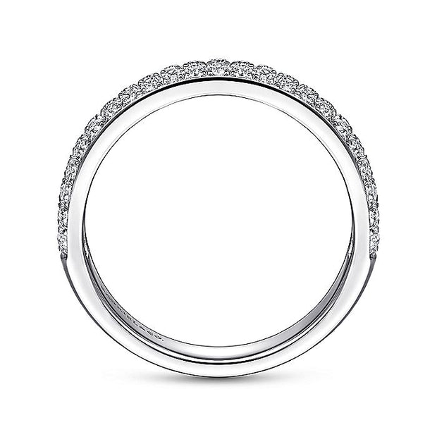 Gabriel & Co. LR51758W45JJ 14K White Gold Diamond Pavé Band