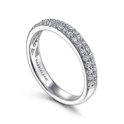 Gabriel & Co. LR51758W45JJ 14K White Gold Diamond Pavé Band