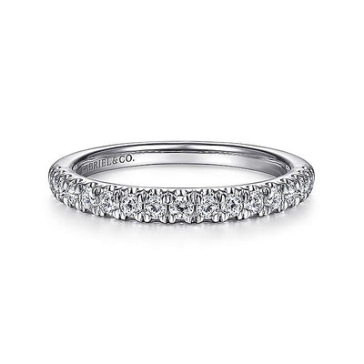 Gabriel & Co. LR51760W45JJ 14K White Gold Diamond Stackable Band