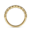 Gabriel & Co. LR51932Y45JJ 14K Yellow Gold Millgrain Bezel Diamond Stackable Ring