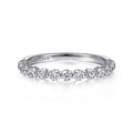 Gabriel & Co. LR51935W45JJ 14K White Gold Single Prong Diamond Ring Band