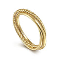 Gabriel & Co. LR51973Y4JJJ 14K Yellow Gold Twisted Rope Criss Cross Ring