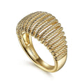 Gabriel & Co. LR51979Y4JJJ 14K Yellow Gold Graduating Twisted Rope Cage Ring