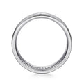 Gabriel & Co. MBM0132-60W4JJJ 14K White Gold 6mm - Satin Center and Polished Edge Men's Wedding Band