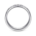 Gabriel & Co. MBM0158-60W4JJJ 14K White Gold 6mm - Center Diamond Cut Men's Wedding Band