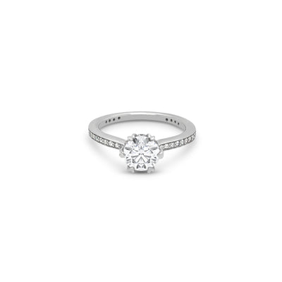 18 Karat White Gold Engagement Ring by Ritani