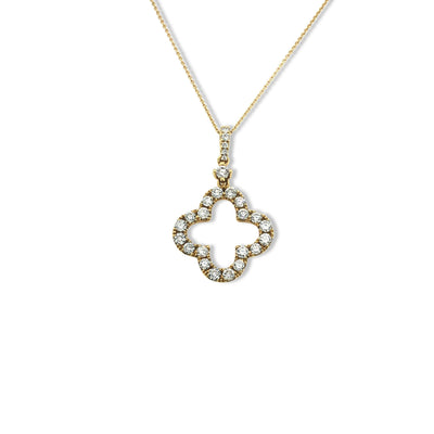 18 Karat Yellow Gold and Diamond Pendant by Odelia