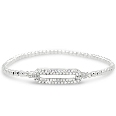 14 Karat White Gold and Diamond Bracelet by IZI Creations