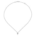 Gabriel & Co. NK1370W45JJ 14K White Gold Diamond Cross Necklace