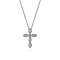 Gabriel & Co. NK2210W45JJ 14K White Gold Marquise Shaped Diamond Cross Necklace