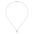 Gabriel & Co. NK2210W45JJ 14K White Gold Marquise Shaped Diamond Cross Necklace