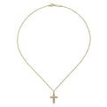 Gabriel & Co. NK2216Y45JJ 14K Yellow Gold Openwork Diamond Cross Necklace