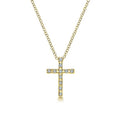 Gabriel & Co. NK2658Y45JJ 18 inch 14K Yellow Gold Diamond Cross Pendant Necklace