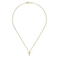 Gabriel & Co. NK2658Y45JJ 18 inch 14K Yellow Gold Diamond Cross Pendant Necklace