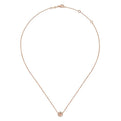 Gabriel & Co. NK4616K45MO 14K Rose Gold Round Morganite and Diamond Halo Pendant Necklace