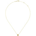 Gabriel & Co. NK4616Y45CT 14K Yellow Gold Round Citrine and Diamond Halo Pendant Necklace