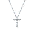 Gabriel & Co. NK4996W45JJ 14K White Gold Diamond Cross Necklace