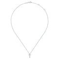 Gabriel & Co. NK4996W45JJ 14K White Gold Diamond Cross Necklace