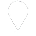 Gabriel & Co. NK5003W45JJ 14K White Gold Diamond Cross Pendant Necklace