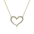 Gabriel & Co. NK5265Y45JJ 14K Yellow Gold Open Heart Diamond Pendant Necklace