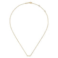 Gabriel & Co. NK5422Y45JJ 14K Yellow Gold Petite Pavé Diamond Bar Necklace