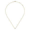 Gabriel & Co. NK5423Y45JJ 14K Yellow Gold V Shaped Diamond Bar Necklace