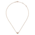 Gabriel & Co. NK5937K45MO 14K Rose Gold Oval Morganite Pendant Necklace with Diamond Accents